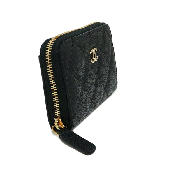 Chanel Matelasse Case Wallet Caviar Skin Leather Black - Picture 4 of 8